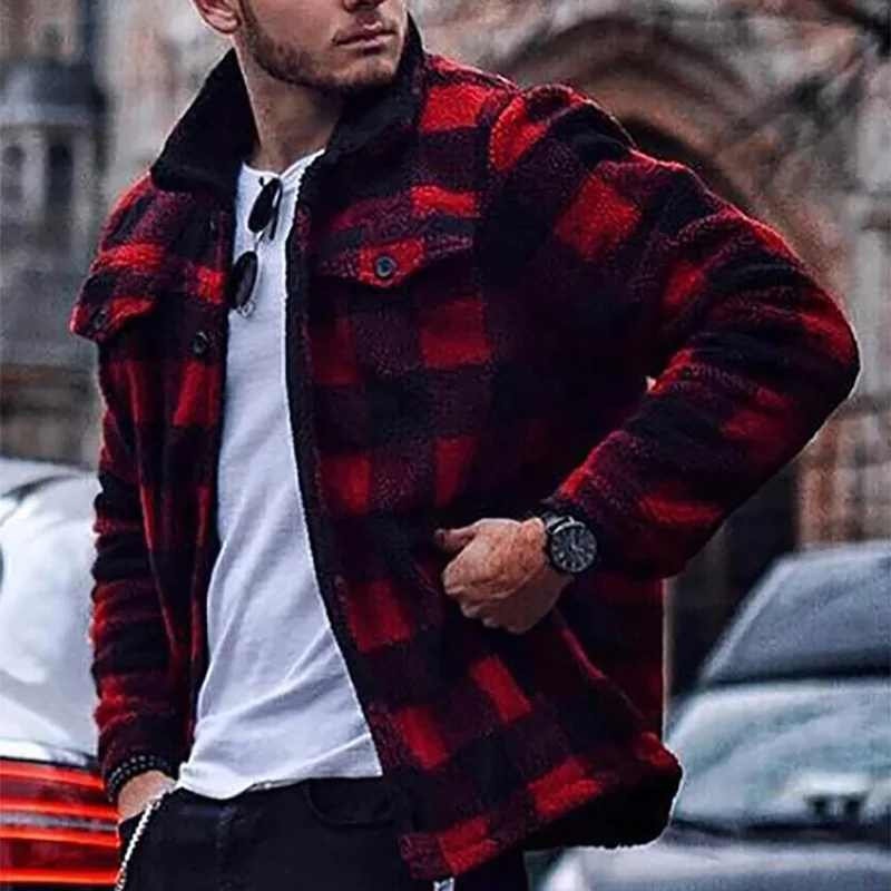 2020 New Autumn Jacket Clothing Plush Warm Double-sided Fleece Fashion Casual Men's Clothing Zipper Long-sleeved Red Plaid
2020 New Autumn Jacket Clothing Plush Warm Double-sided Fleece Fashion Casual Men's Clothing Zipper Long-sleeved Red Plaid