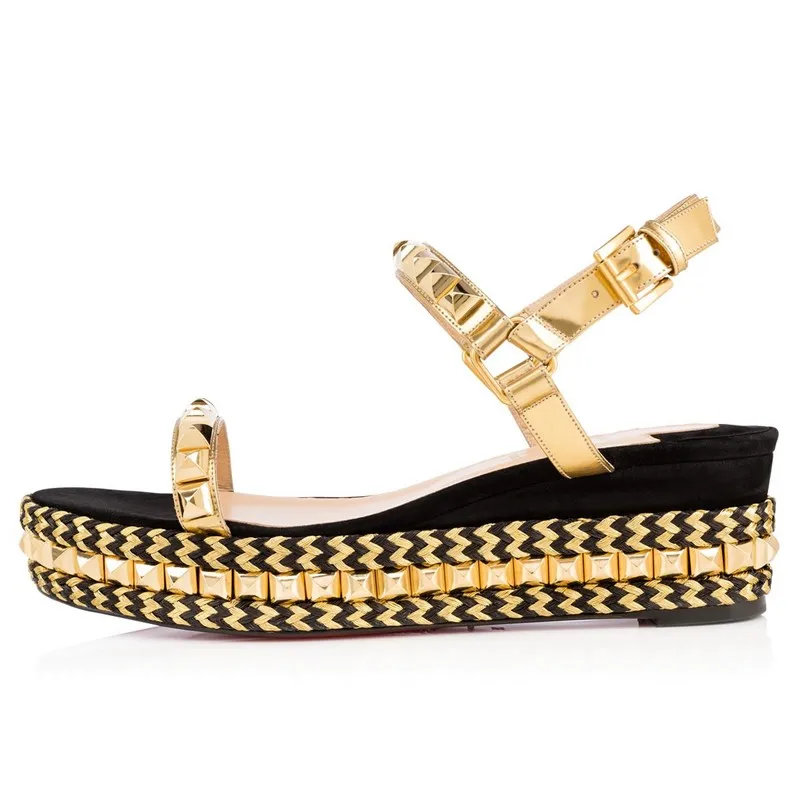 Ladies Mules Red Bottom Rivet Women Luxury Sexy Platform Designer Studded Wedge Fashion Casual Gladiator Sandals Shoes 35-44
Ladies Mules Red Bottom Rivet Women Luxury Sexy Platform Designer Studded Wedge Fashion Casual Gladiator Sandals Shoes 35-44