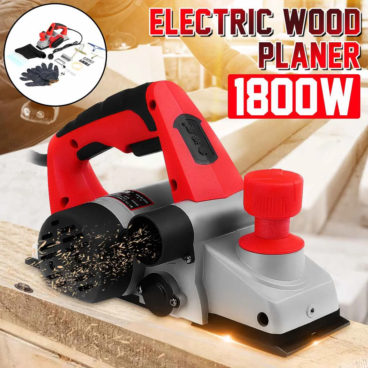 Wolike 1200W/1600W/1800W Electric Planer Powerful Multifunctional Wood Planer HandHeld Copper Wire Carpenter Woodworking DIY
Wolike 1200W/1600W/1800W Electric Planer Powerful Multifunctional Wood Planer HandHeld Copper Wire Carpenter Woodworking DIY