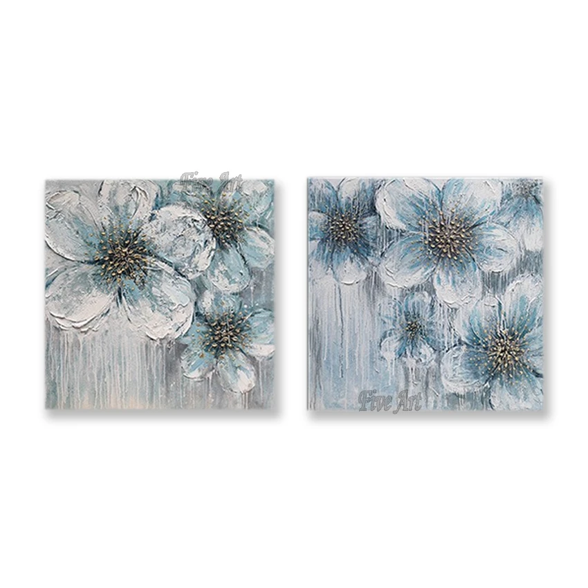 2PCS Group Canvas Art 100% Hand Painted Blue Lotus Flowers Oil Painting Modern Home Interior Decoration 2 Panels Canvas Wall Art
2PCS Group Canvas Art 100% Hand Painted Blue Lotus Flowers Oil Painting Modern Home Interior Decoration 2 Panels Canvas Wall Art