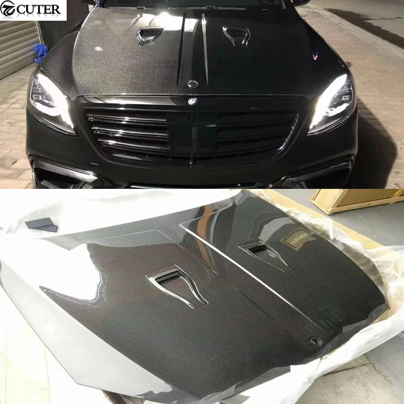 

W222 S65 S63 S600 Mix Carbon Fiber Frp Front Engine Hood Bonnet Cover for Benz W222 S65 S63 Car Body Kit 14-20