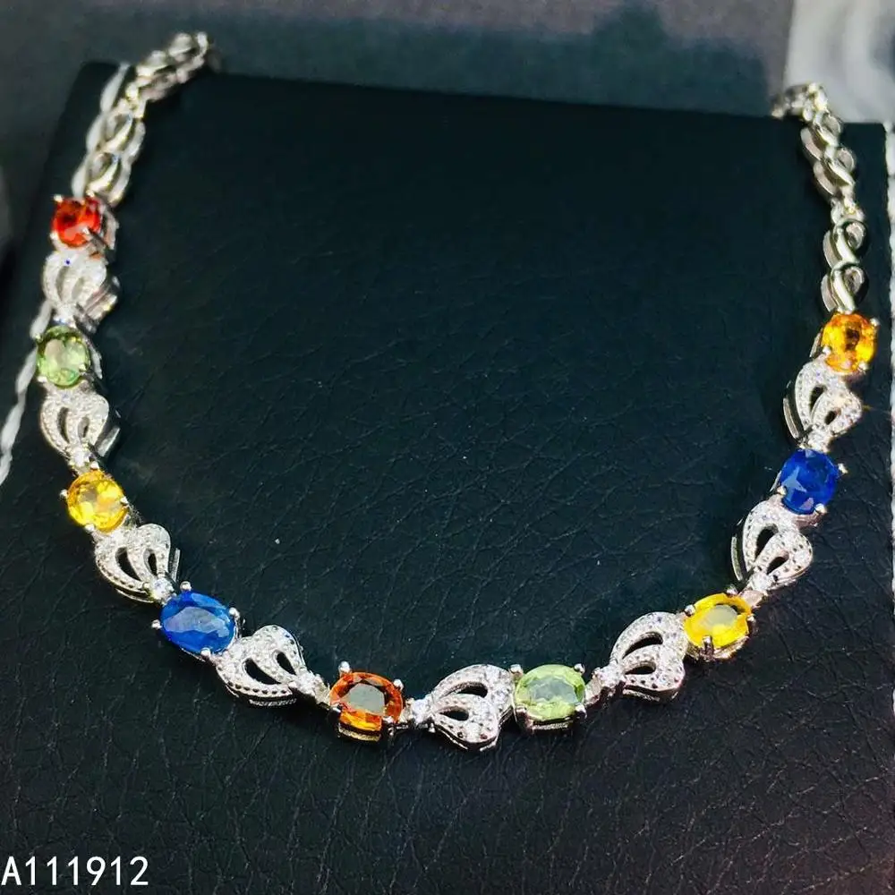 KJJEAXCMY fine jewelry natural Colored sapphire 925 sterling silver new women hand bracelet support test trendy
KJJEAXCMY fine jewelry natural Colored sapphire 925 sterling silver new women hand bracelet support test trendy