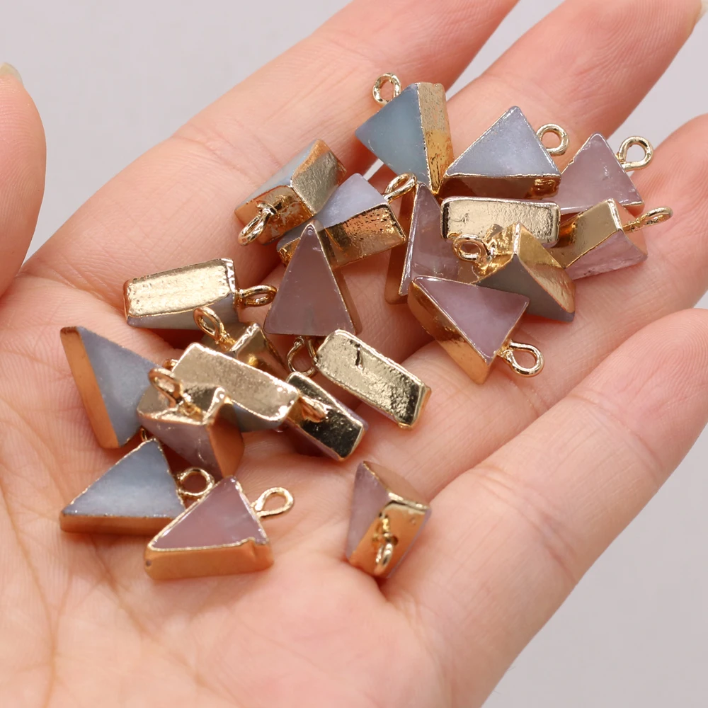 Wholesale Natural Stone Pendants Gold plated Triangle Amazonites for Charms Jewelry Making Diy Necklace Earrings Women Gifts
Wholesale Natural Stone Pendants Gold plated Triangle Amazonites for Charms Jewelry Making Diy Necklace Earrings Women Gifts
