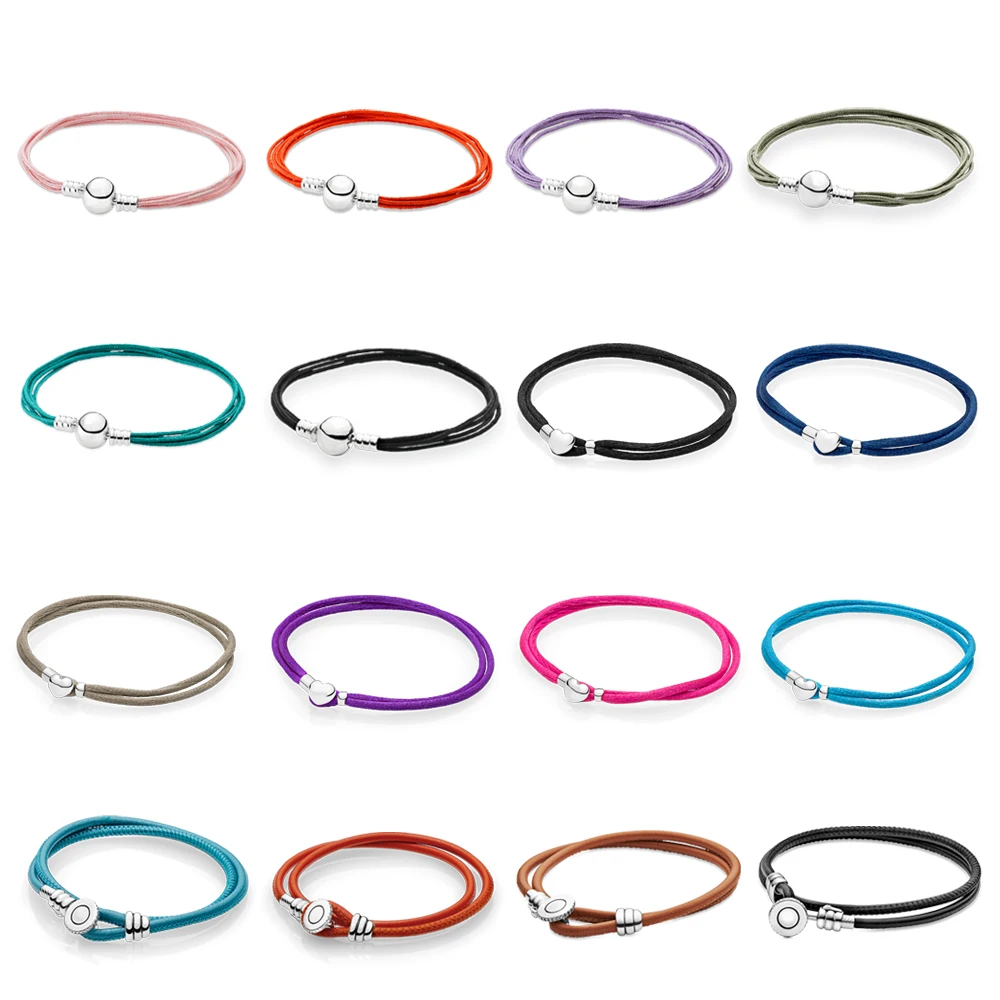 Sterling Silver S925 Charm Bracelet Leather Chain Tube Buckle Snake Chain Bracelet Fit Women's Men's DIY Beads Charm Jewelry
Sterling Silver S925 Charm Bracelet Leather Chain Tube Buckle Snake Chain Bracelet Fit Women's Men's DIY Beads Charm Jewelry