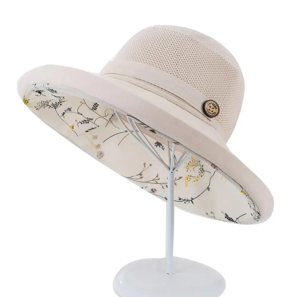Women's summer hat Floral Interior Button Decor Wide Brim Sun Hat Outdoor Sports Bucket Cap
Women's summer hat Floral Interior Button Decor Wide Brim Sun Hat Outdoor Sports Bucket Cap
