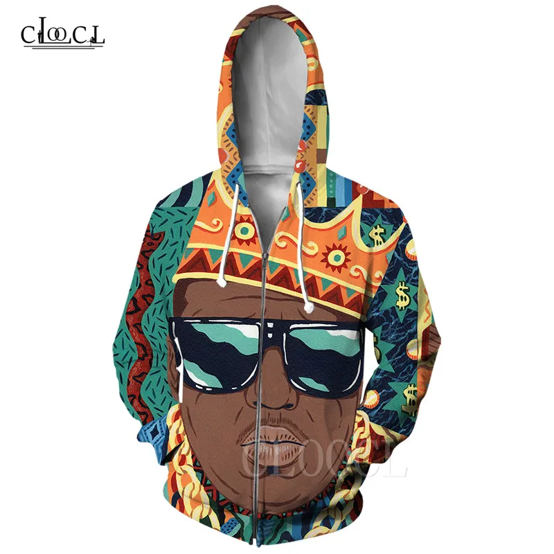 Толстовка Biggie Smalls на молнии уличная одежда американский рэпер известный B.I.G. с