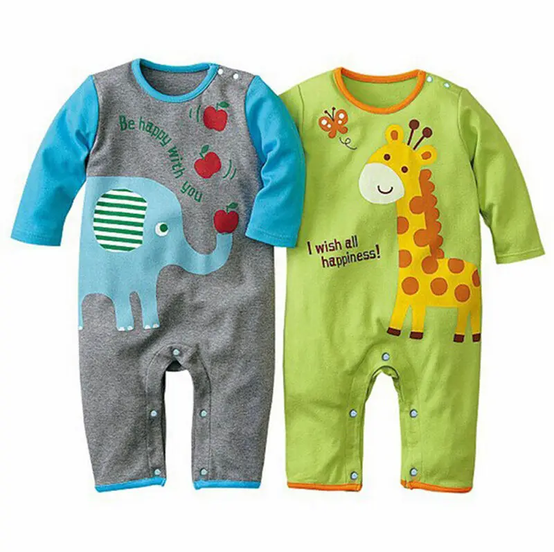Emmababy Демисезонный с длинными рукавами персонажами из мультфильмов комбинезон
