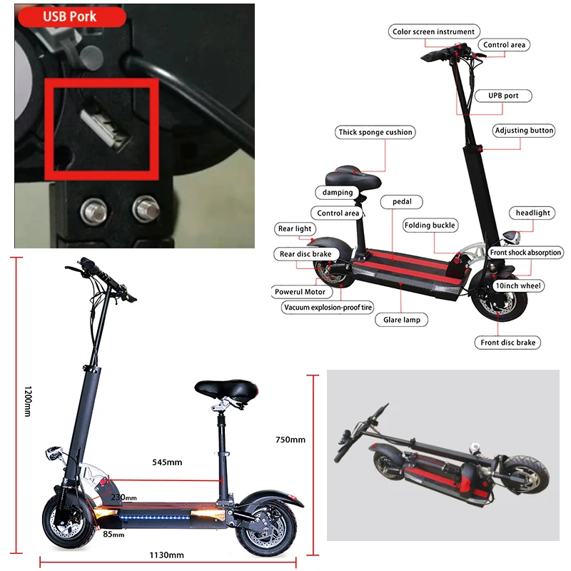 48v 500w Adult Electric Scooter with Seat ES USA Warehouse Dual Brake Skateboard Foldable Electric Motorcycle Max Mileage 60Km
48v 500w Adult Electric Scooter with Seat ES USA Warehouse Dual Brake Skateboard Foldable Electric Motorcycle Max Mileage 60Km