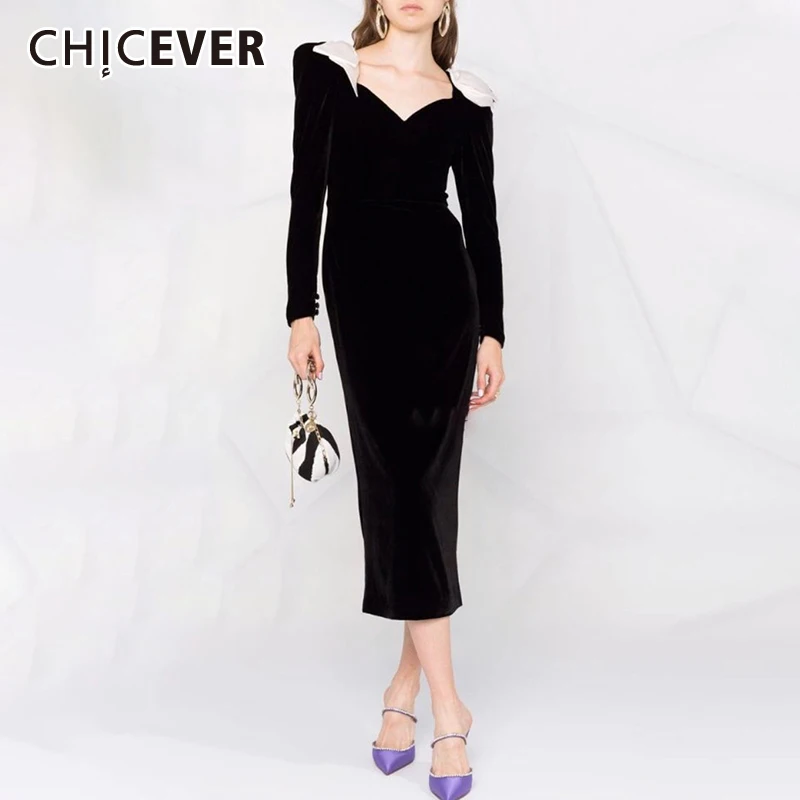 CHICEVER, черное винтажное платье для женщин, v-образный вырез, длинный рукав, высокая талия, миди, платья для женщин, корейская мода, осенняя одеж...
CHICEVER, черное винтажное платье для женщин, v-образный вырез, длинный рукав, высокая талия, миди, платья для женщин, корейская мода, осенняя одеж...