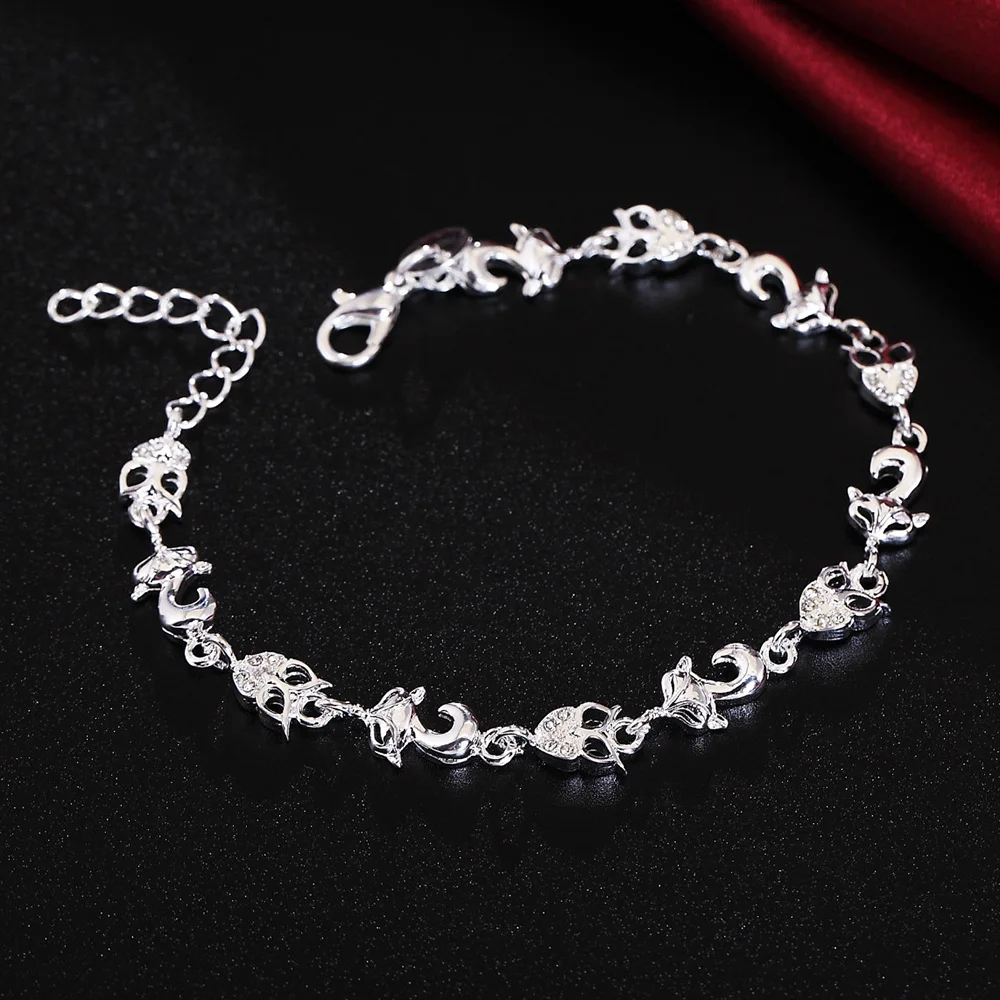 Animal Owl 925 Sterling Silver Fox AAA Zircon Bracelet for Women Girls Wedding Engagement Party Fashion Jewelry
Animal Owl 925 Sterling Silver Fox AAA Zircon Bracelet for Women Girls Wedding Engagement Party Fashion Jewelry
