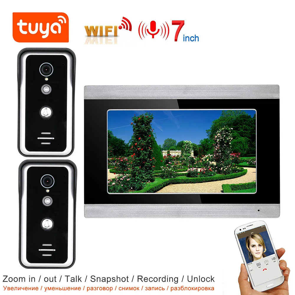 TUYA Video Intercom WIFI Video Door Phone System Home Intercom with 7 Inch 1 monitor
TUYA Video Intercom WIFI Video Door Phone System Home Intercom with 7 Inch 1 monitor