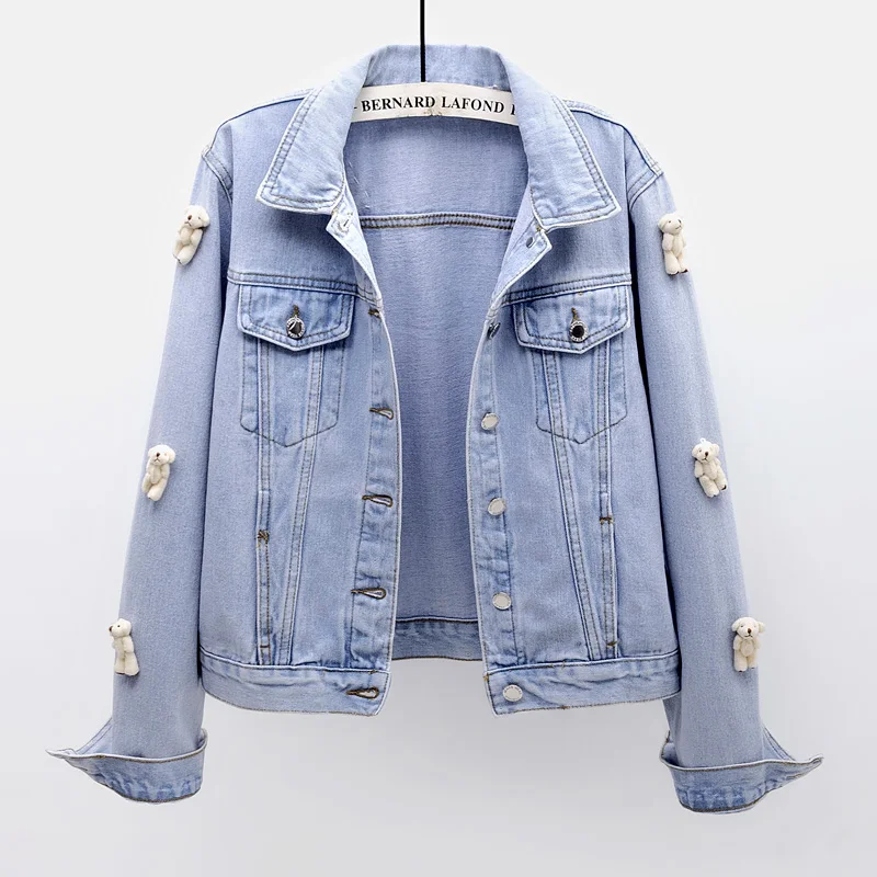 Корейская мода светильник Голубые короткие джинсовые куртки пальто для женщин, верхняя одежда Chaquetas Mujer Большие размеры свободные аппликац...
Корейская мода светильник Голубые короткие джинсовые куртки пальто для женщин, верхняя одежда Chaquetas Mujer Большие размеры свободные аппликац...