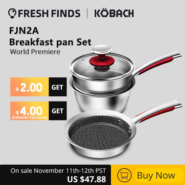 KOBACH kitchen pan set 16cm breakfast pots for kitchen frying pan milk pot stainless steel cooking pots nonstick cookware sets
KOBACH kitchen pan set 16cm breakfast pots for kitchen frying pan milk pot stainless steel cooking pots nonstick cookware sets