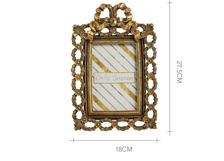 Retro Hollow Carved Bow Gold Table Photo Frame Home Bedroom Background Wall Mounted Decor Photo Frame Ornaments Accessories
Retro Hollow Carved Bow Gold Table Photo Frame Home Bedroom Background Wall Mounted Decor Photo Frame Ornaments Accessories