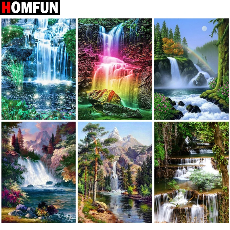 HOMFUN Full Square/Round Drill 5D DIY Diamond Painting "Waterfall landscape" Embroidery Cross Stitch 5D Home Decor Gift
HOMFUN Full Square/Round Drill 5D DIY Diamond Painting "Waterfall landscape" Embroidery Cross Stitch 5D Home Decor Gift