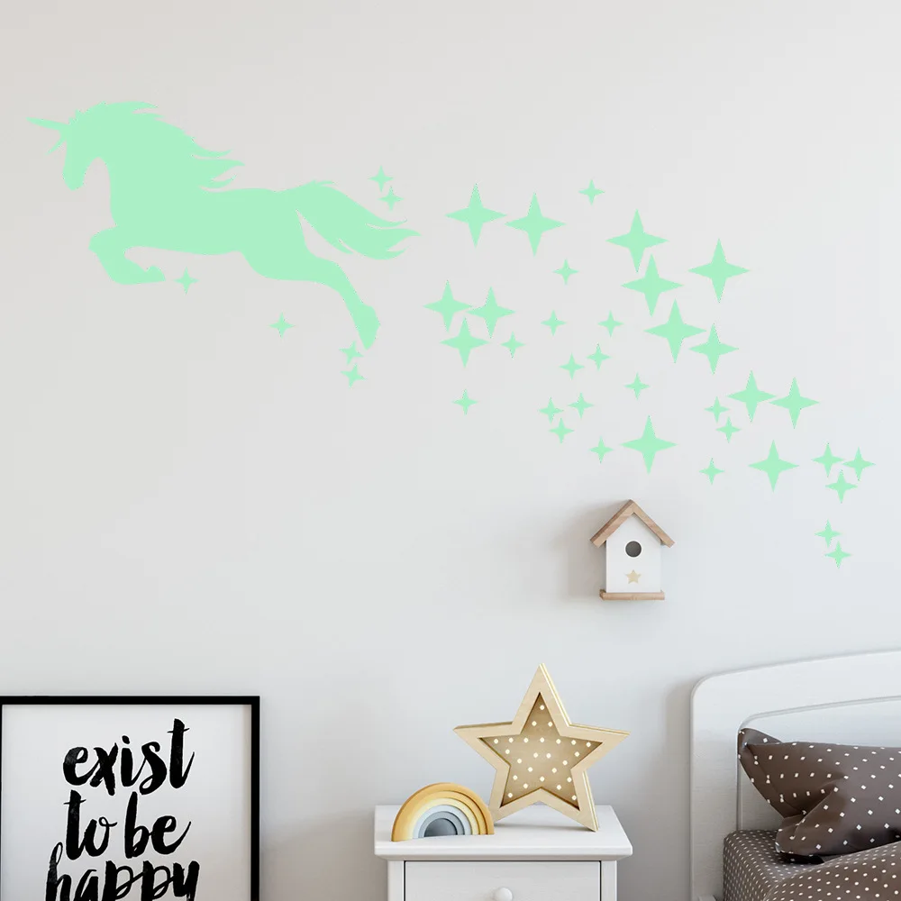 Creative Carved Fluorescent Sticker Luminous Stickers Cartoon Unicorn Horse Star Pattern for Kids Room Living Room Bedroom Decor
Creative Carved Fluorescent Sticker Luminous Stickers Cartoon Unicorn Horse Star Pattern for Kids Room Living Room Bedroom Decor