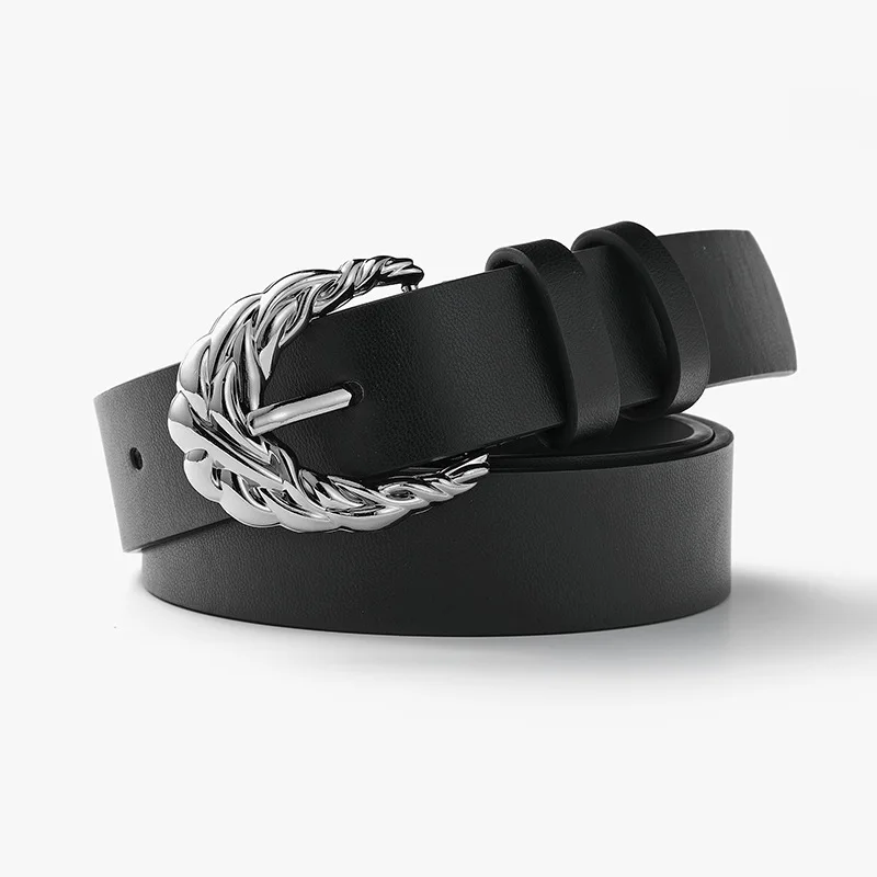 Женский ремень с металлической пряжкой, модный ремень из искусственной кожи с золотой пряжкой с язычком, черного цвета, 2020
Женский ремень с металлической пряжкой, модный ремень из искусственной кожи с золотой пряжкой с язычком, черного цвета, 2020