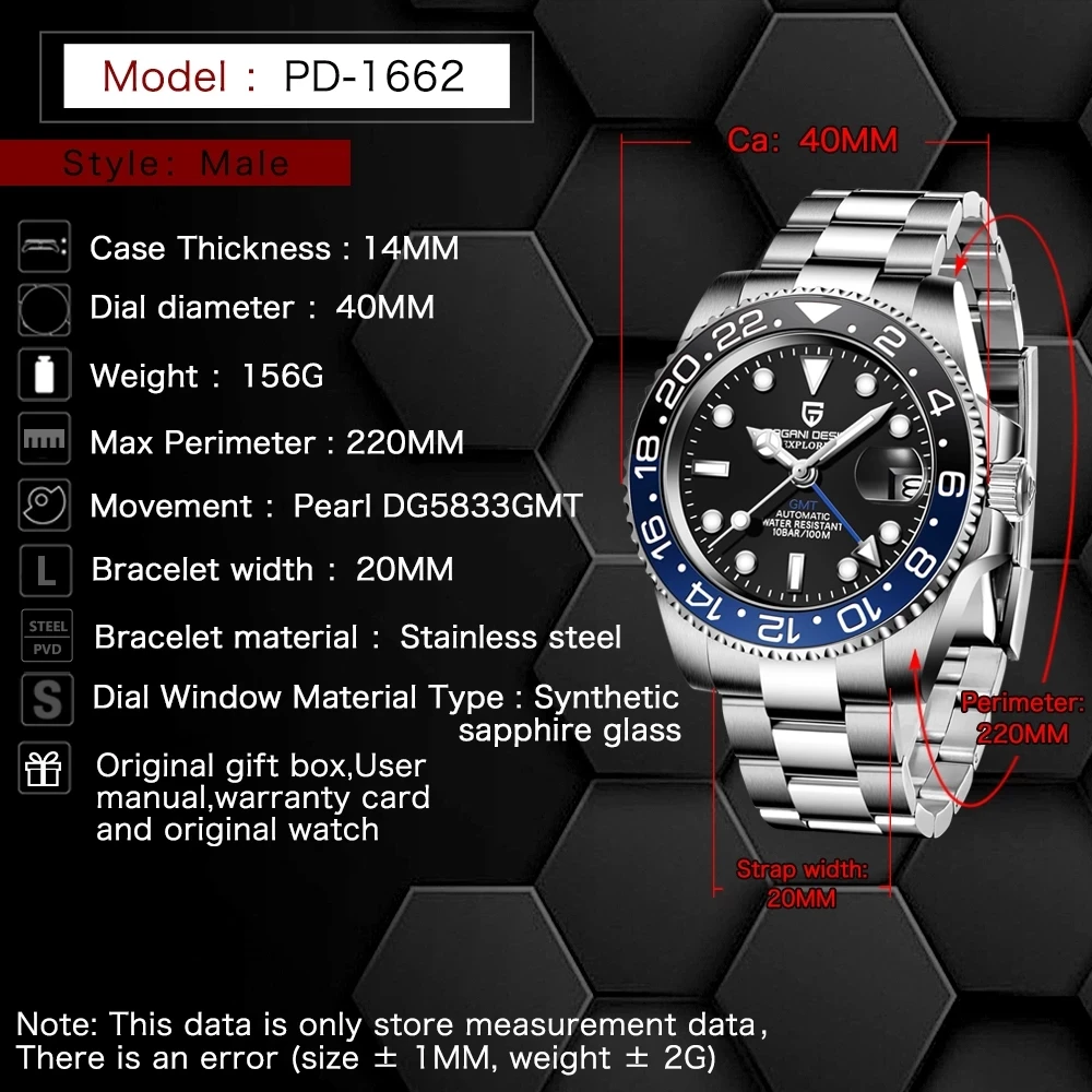 PAGANI DESIGN Top Brand Luxury watch Mechanical Stainless Steel Waterproof Men watch Business Ceramic Bezel Automatic Watch men
PAGANI DESIGN Top Brand Luxury watch Mechanical Stainless Steel Waterproof Men watch Business Ceramic Bezel Automatic Watch men