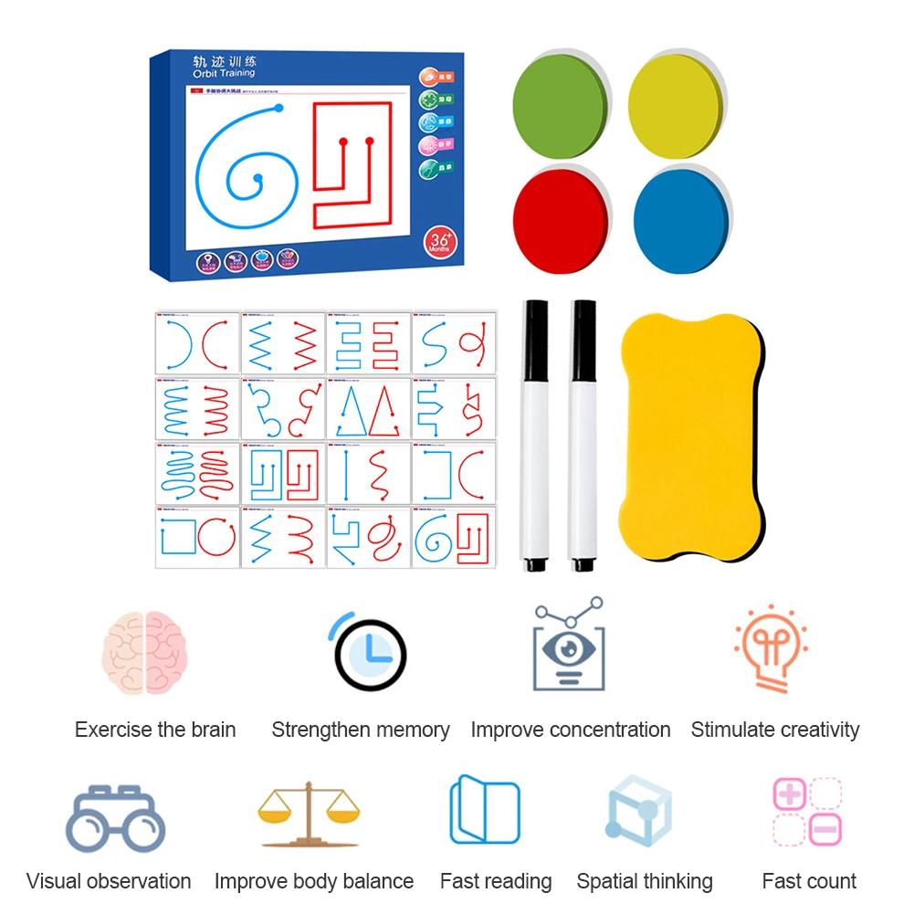 Kids Writing Track Focus Training Puzzle Toys for Left/Right Brain Thinking Toys for Children New Year Gifts
Kids Writing Track Focus Training Puzzle Toys for Left/Right Brain Thinking Toys for Children New Year Gifts