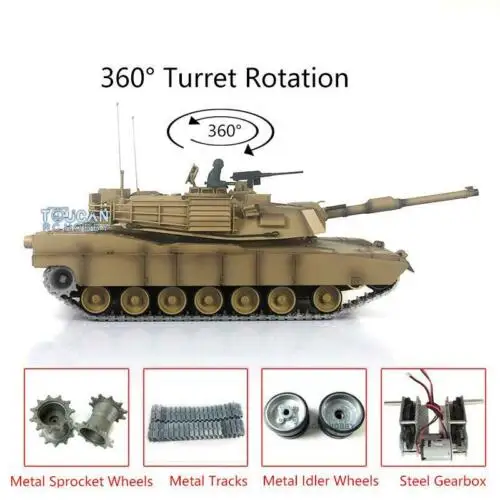 Heng Long 1/16 6.0 Upgraded Metal M1A2 Abrams RC Tank 3918 W/ 360 Turret TH12939-SMT4
Heng Long 1/16 6.0 Upgraded Metal M1A2 Abrams RC Tank 3918 W/ 360 Turret TH12939-SMT4