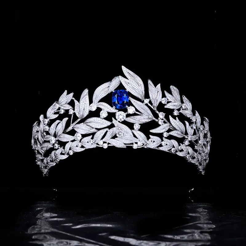 Blue Gem Bride Crown Micro-inlaid Full Zircon Bridesmaid Tiaras Headband Wedding Headdress Women Hair Jewelry Accessories HQ0593
Blue Gem Bride Crown Micro-inlaid Full Zircon Bridesmaid Tiaras Headband Wedding Headdress Women Hair Jewelry Accessories HQ0593