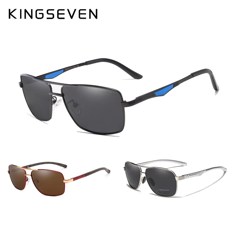 

3PCS Combined Sale KINGSEVEN Brand Design Sunglasses Men Polarized Mirror Lens 100% UV Protection Oculos De Sol