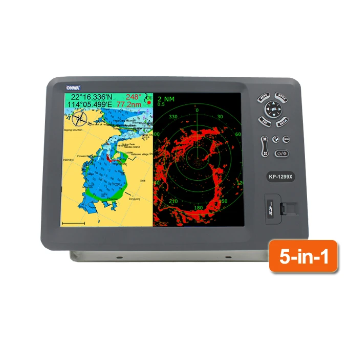 New! KP-1299X(5-in-1) 12-inch marine GPS Chart Plotter with Fish Finder, AIS Trransponder and Radar function
New! KP-1299X(5-in-1) 12-inch marine GPS Chart Plotter with Fish Finder, AIS Trransponder and Radar function