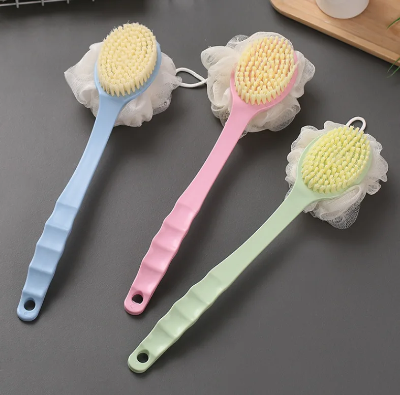 Double sided bath ball long handle bath brush 2 in 1 bath brush soft hair massage bath brush rubbing bath brush
Double sided bath ball long handle bath brush 2 in 1 bath brush soft hair massage bath brush rubbing bath brush