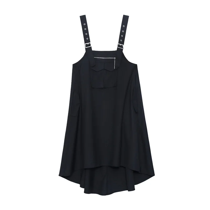 XUXI Sling Dress Women Streetwear Black Strap Skirt Loose And Slim Casual Irregular Over The Knee Skirt Summer 2021 E2184
XUXI Sling Dress Women Streetwear Black Strap Skirt Loose And Slim Casual Irregular Over The Knee Skirt Summer 2021 E2184
