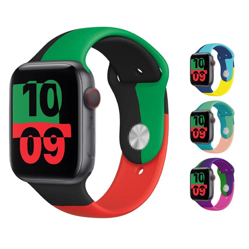 New Silicone Strap 44mm For Apple Watch Black Unity Sport Band 40mm 38mm 42mm Elastic Bracelet Belt For iWatch Series 6 5 4 3 SE
New Silicone Strap 44mm For Apple Watch Black Unity Sport Band 40mm 38mm 42mm Elastic Bracelet Belt For iWatch Series 6 5 4 3 SE