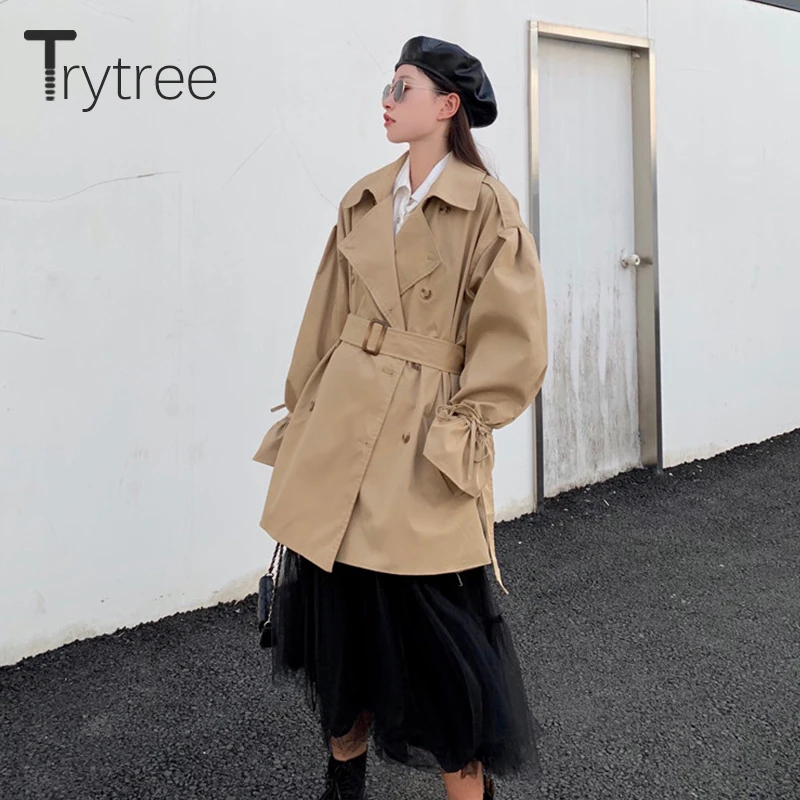 Осеннее Женское пальто Trytree 2020, однотонный двубортный Тренч с отложным воротником и поясом с карманами, элегантная повседневная женская вет...
Осеннее Женское пальто Trytree 2020, однотонный двубортный Тренч с отложным воротником и поясом с карманами, элегантная повседневная женская вет...