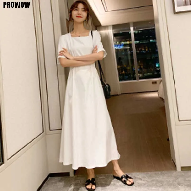 2020 White Dress Summer New Women'S Square Collar Puff Sleeve High Waist Dress Female Casual Elegant Office Dresses Vestidos 
2020 White Dress Summer New Women'S Square Collar Puff Sleeve High Waist Dress Female Casual Elegant Office Dresses Vestidos