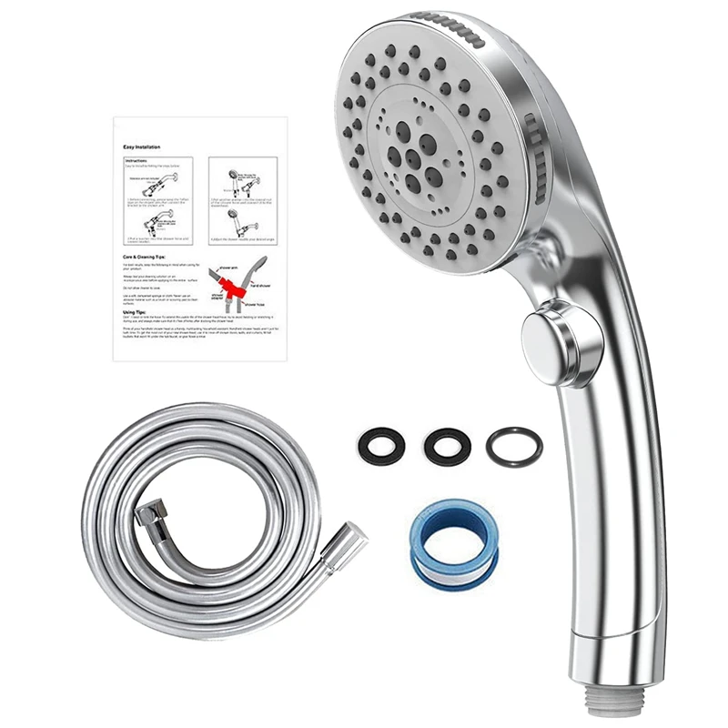 Shower Head with Hose, Water Saving Modes, Increases Pressure,Moisturizing,Beautiful Face,Shower Hose,Temporary Stopping
Shower Head with Hose, Water Saving Modes, Increases Pressure,Moisturizing,Beautiful Face,Shower Hose,Temporary Stopping