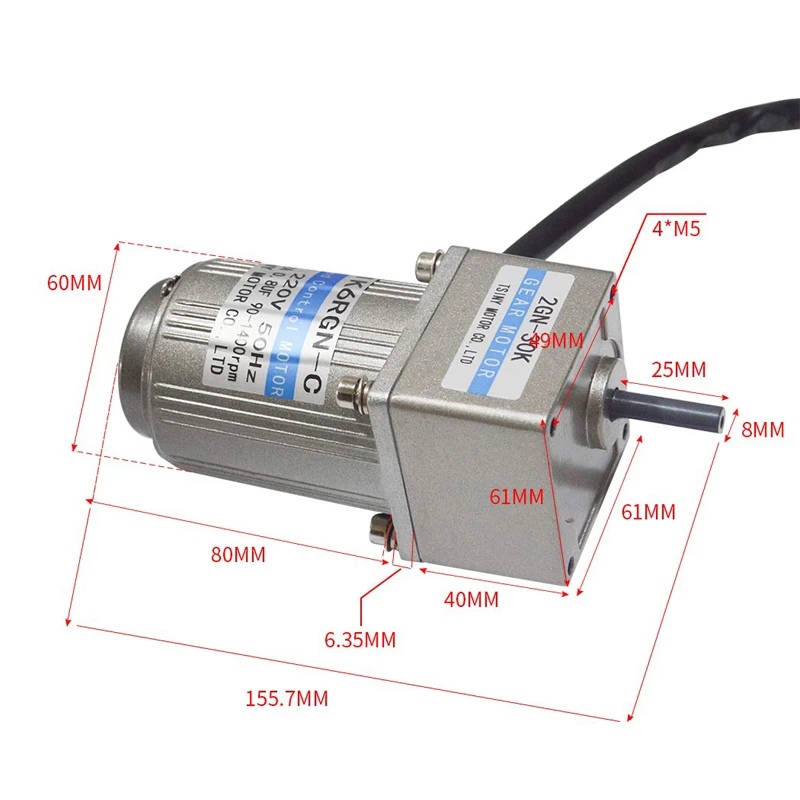 110V/220V AC Gear Motor Set With Speed Controller & Bracket 7.5/15/23/34/54/75/108/150/180/270/450Rpm AC Motor With 2GN Gearbox
110V/220V AC Gear Motor Set With Speed Controller & Bracket 7.5/15/23/34/54/75/108/150/180/270/450Rpm AC Motor With 2GN Gearbox