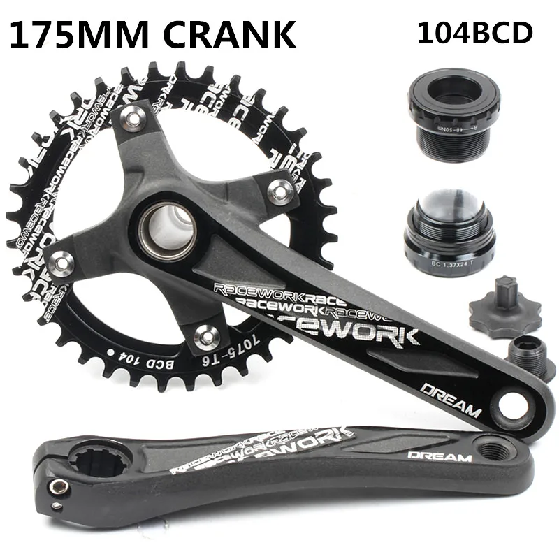 Racework велосипедный коленчатый набор 104BCD MTB горный велосипед алюминиевый сплав с нижним кронштейном Корона 175 мм 32 т 34 Т 36 т 38 т пластина
Racework велосипедный коленчатый набор 104BCD MTB горный велосипед алюминиевый сплав с нижним кронштейном Корона 175 мм 32 т 34 Т 36 т 38 т пластина