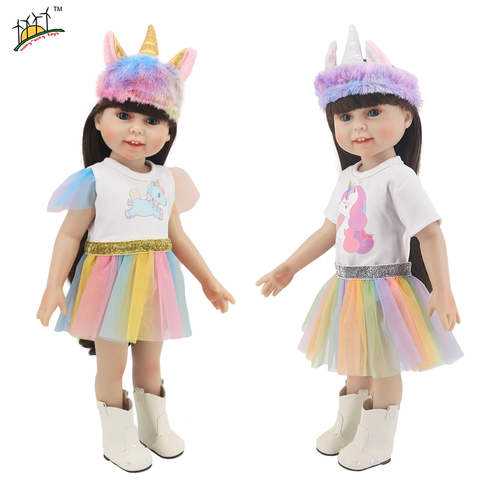 18 inch AG Doll Clothes Unicorn Dress Design+HairBand fit 43-45cm Baby Reborn Doll, Our Generation Girls Toys Dolls Accessories
18 inch AG Doll Clothes Unicorn Dress Design+HairBand fit 43-45cm Baby Reborn Doll, Our Generation Girls Toys Dolls Accessories