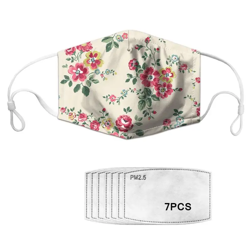 Anti Dust Mouth Mask Flower Printed Replaceable Filter Washable Mouth-Muffle M6CC 
Anti Dust Mouth Mask Flower Printed Replaceable Filter Washable Mouth-Muffle M6CC
