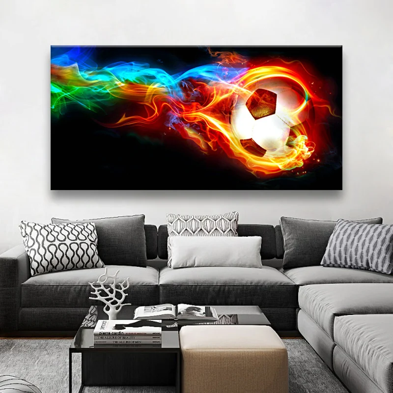 Soccer Ball On Fire Rainbow Abstract Wall Art Canvas Paintings Modern Football Wall Posters And Prints For Living Room Cuadros
Soccer Ball On Fire Rainbow Abstract Wall Art Canvas Paintings Modern Football Wall Posters And Prints For Living Room Cuadros