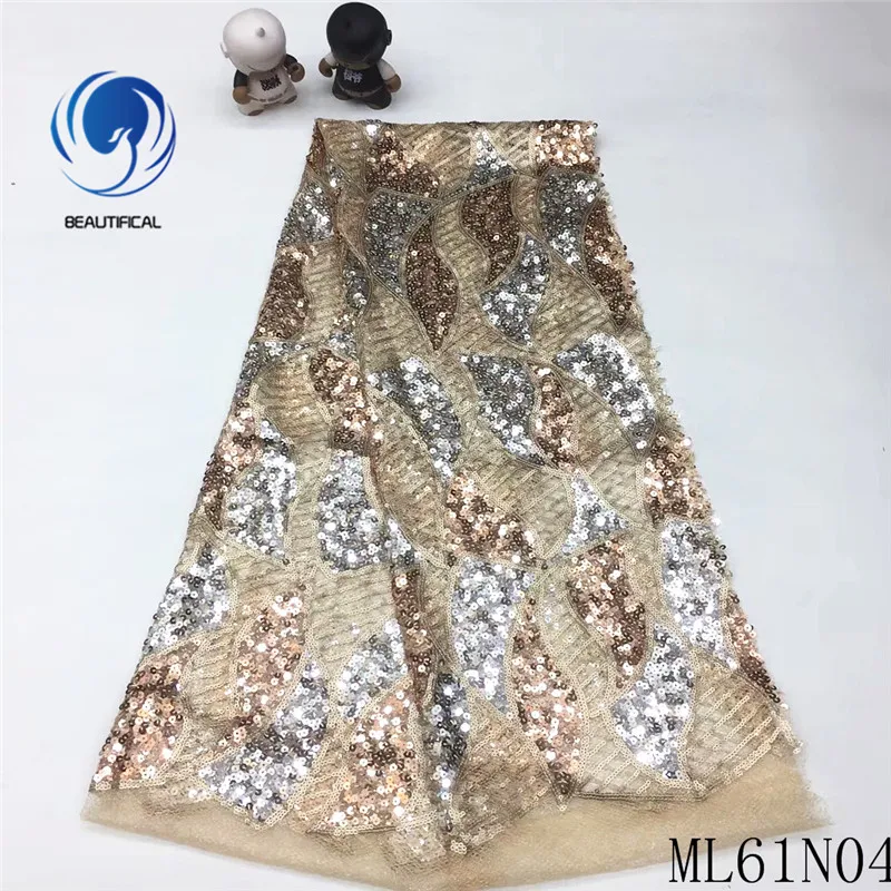 BEAUTIFICAL african lace fabrics Top sale nigerian net lace fabric embroidery lace with sequins for dress 5yards ML61N04 
BEAUTIFICAL african lace fabrics Top sale nigerian net lace fabric embroidery lace with sequins for dress 5yards ML61N04