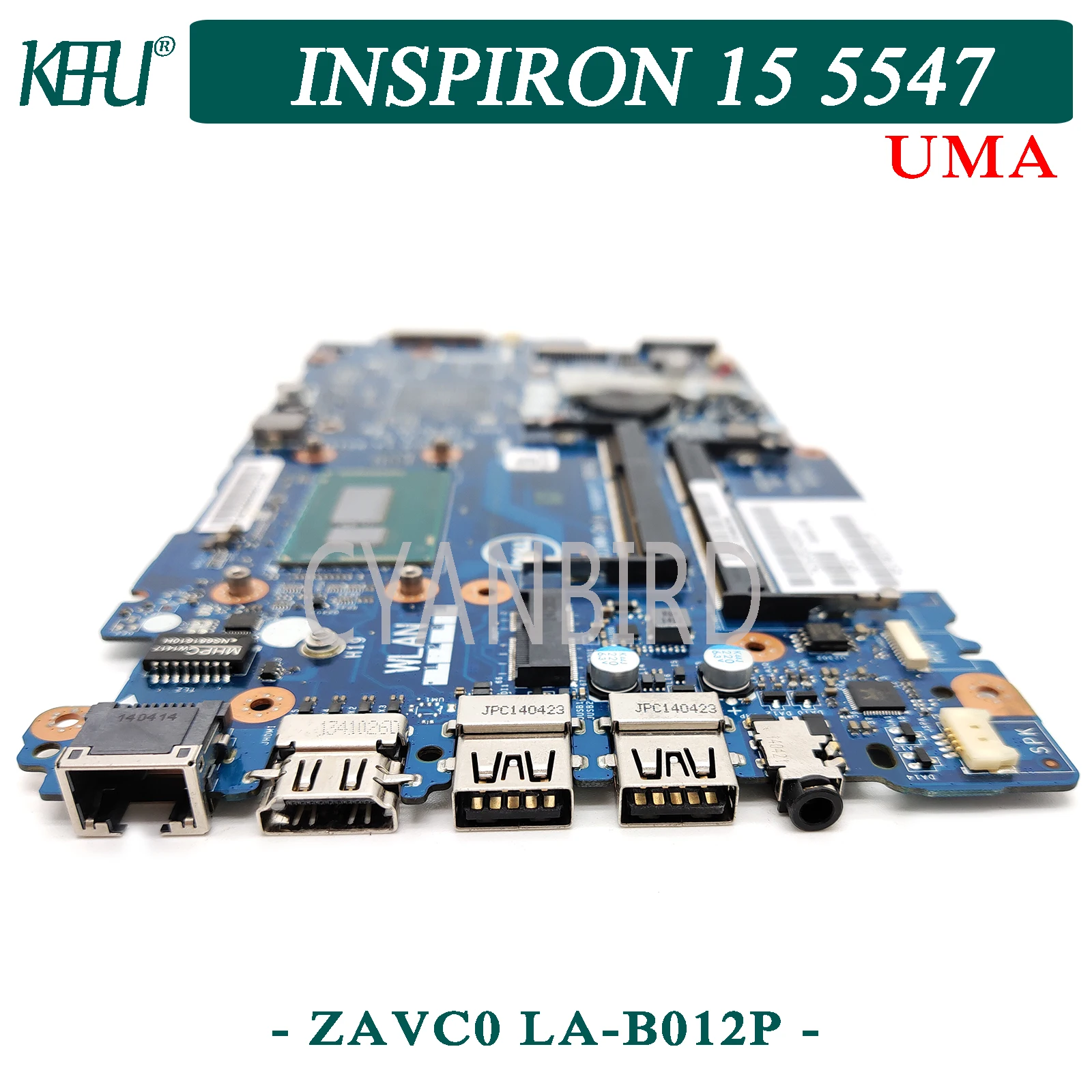 KEFU ZAVC0 LA-B012P original mainboard for Dell Inspiron 15-5547 14-5447 UMA with I7-4500U Laptop motherboard
KEFU ZAVC0 LA-B012P original mainboard for Dell Inspiron 15-5547 14-5447 UMA with I7-4500U Laptop motherboard