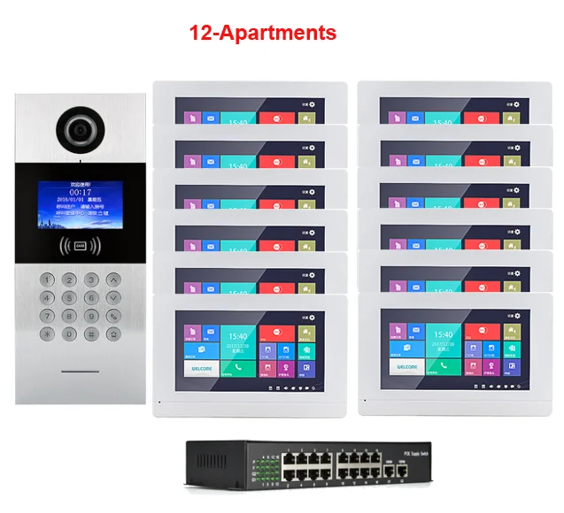 Building TCP/IP digital video intercom doorbell touch screen residential intelligent electronic video door phone system 1V12
Building TCP/IP digital video intercom doorbell touch screen residential intelligent electronic video door phone system 1V12