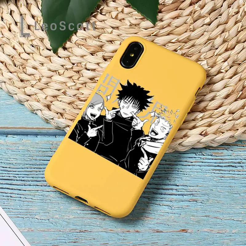 Japanese Anime Jujutsu Kaisen Phone Case Yellow Candy Color for iPhone 11 12 mini pro XS MAX 8 7 6 6S Plus X SE 2020 XR
Japanese Anime Jujutsu Kaisen Phone Case Yellow Candy Color for iPhone 11 12 mini pro XS MAX 8 7 6 6S Plus X SE 2020 XR