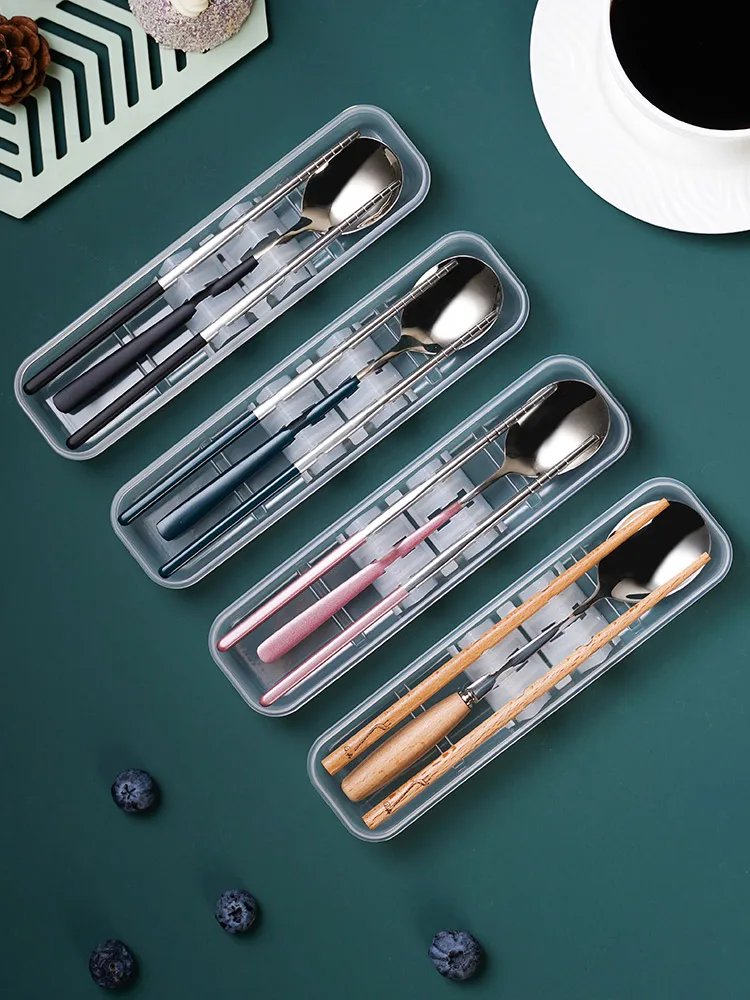 Chopsticks Spoon Kit Korean Cute Stainless Steel Spoon for One Person Student Children Portable Tableware Box
Chopsticks Spoon Kit Korean Cute Stainless Steel Spoon for One Person Student Children Portable Tableware Box