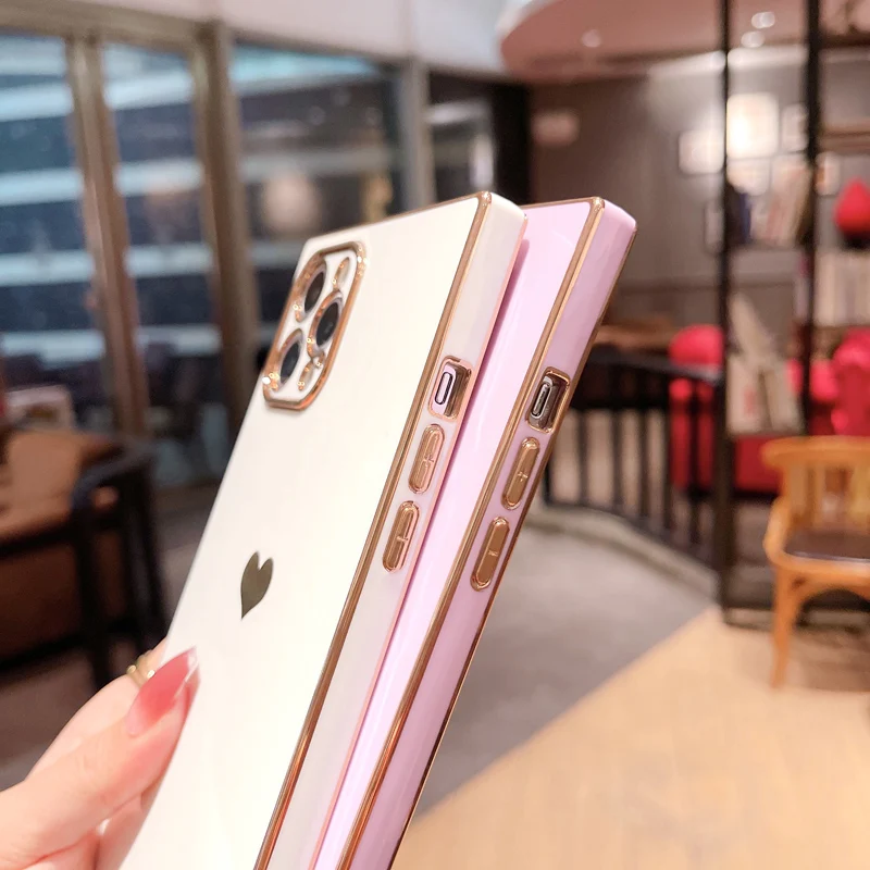 Прямоугольный чехол для телефона iPhone 12 11 Pro Max X XR XSMax 7 8 Plus SE2 роскошный квадратный