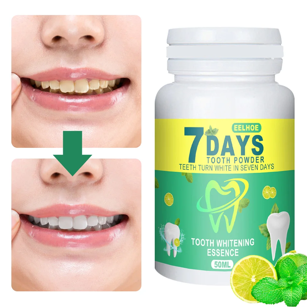 50ml Teeth Whitening Powder Natural Clean Stains Tooth Powder Products Beauty Health Remove Coffee Tea Stain Fresh Breath
50ml Teeth Whitening Powder Natural Clean Stains Tooth Powder Products Beauty Health Remove Coffee Tea Stain Fresh Breath