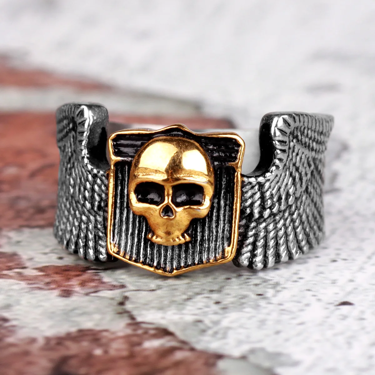 Stainless Steel Men Rings Skull Wing Motorcycle Punk Rock Gothic for Biker Male Boyfriend Jewelry Creativity Gift Wholesale
Stainless Steel Men Rings Skull Wing Motorcycle Punk Rock Gothic for Biker Male Boyfriend Jewelry Creativity Gift Wholesale
