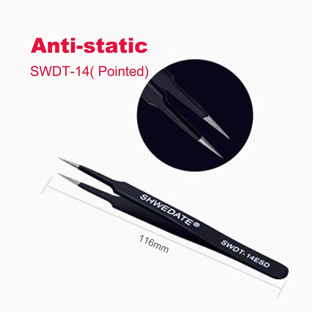 6PCS Stainless Steel Curved Straight Anti-Static Precision SWD Tweezers For iPhone iPad Mobile Phone Repair Tool 
6PCS Stainless Steel Curved Straight Anti-Static Precision SWD Tweezers For iPhone iPad Mobile Phone Repair Tool