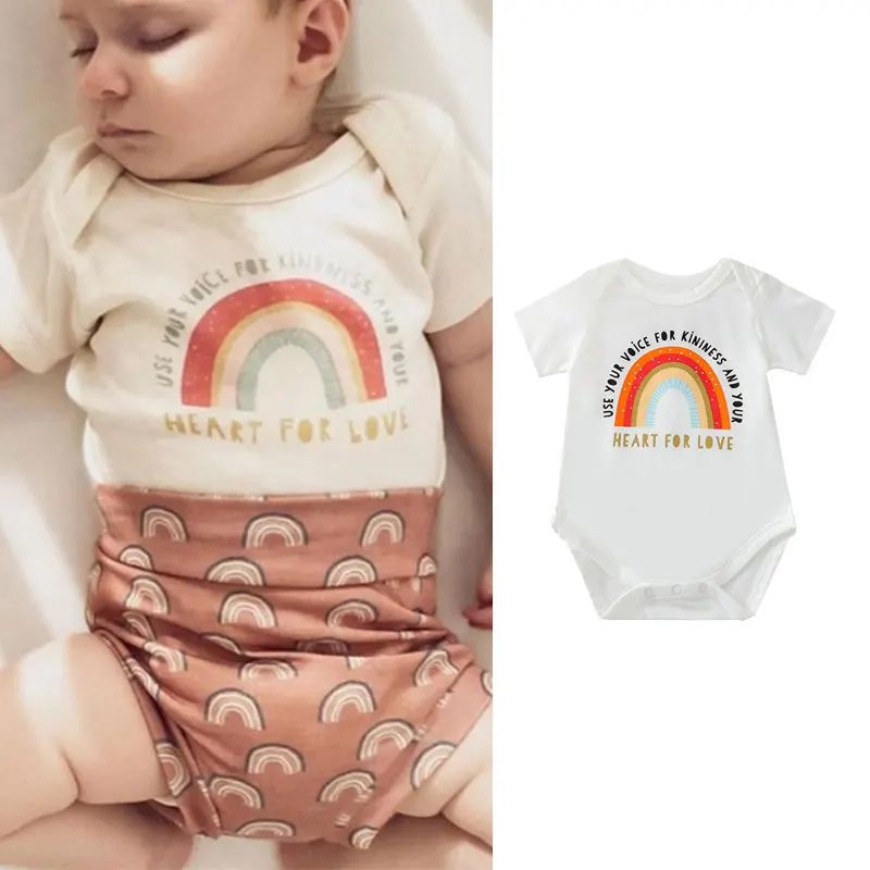 Baby Cartoon Bodysuit Infant Girls Summer Sleeveless Rainbow Jumpsuit Newborn Baby Boy Clothes Kids Outfits Toddler Onesie
Baby Cartoon Bodysuit Infant Girls Summer Sleeveless Rainbow Jumpsuit Newborn Baby Boy Clothes Kids Outfits Toddler Onesie