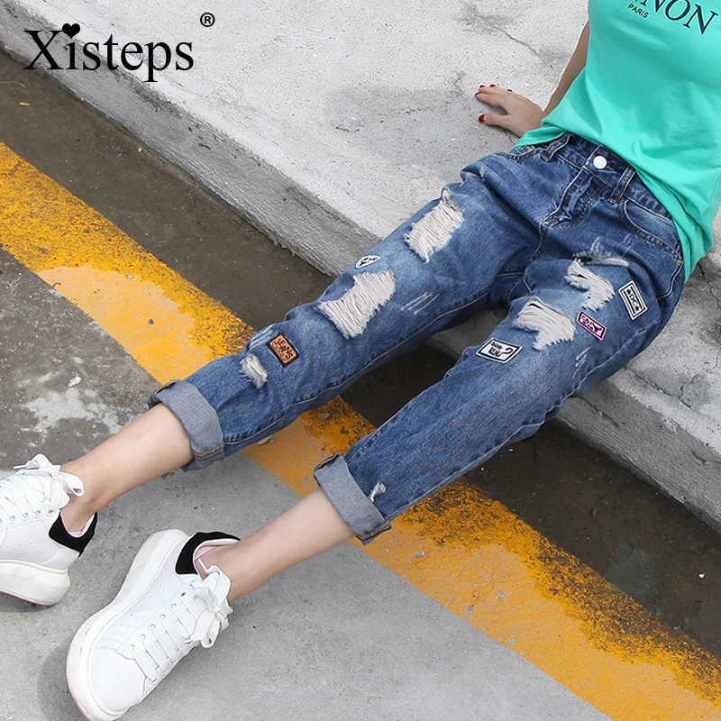 Xisteps джинсы Уличная одежда 2020 новые женские рваные Винтаж бойфренд пикантные