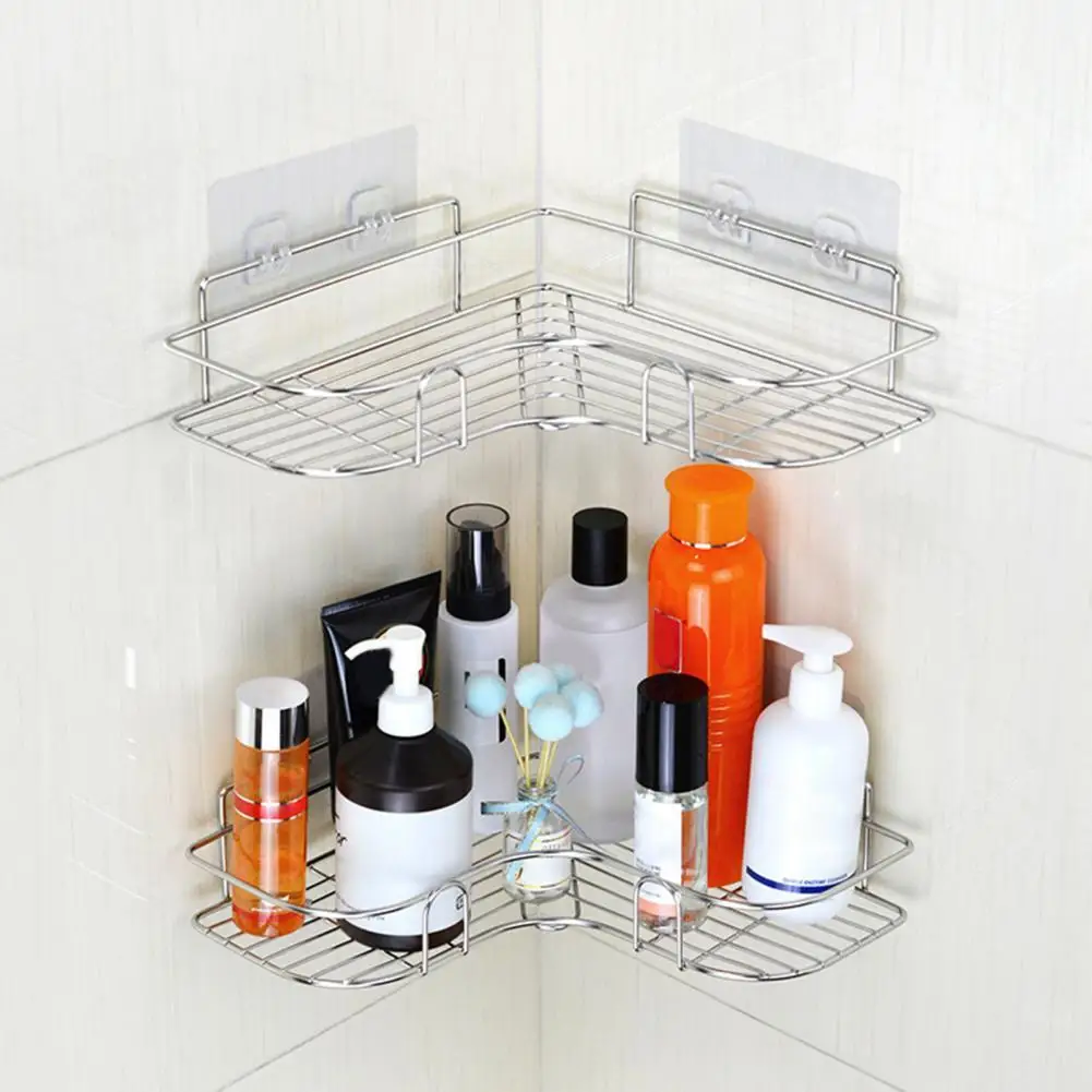 Stainless Steel 1 Set Durable Shower Corner Shelf Punch-free Organizer Premium Shower Storage Rack Stable for Home
Stainless Steel 1 Set Durable Shower Corner Shelf Punch-free Organizer Premium Shower Storage Rack Stable for Home